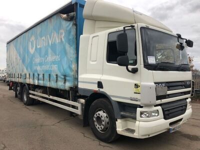 2013 DAF CF75 310 6x2 Rear Lift Curtainside Rigid