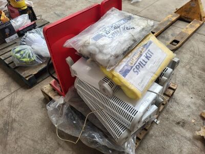 Qty of Heaters Spill Kits,Tarpaulins + Fire Extingushers