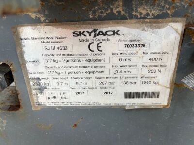 2017 Skyjack SJIII-4632S Scissor Lift - 9