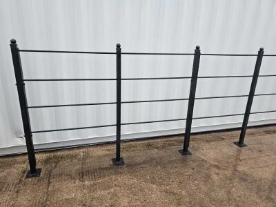Unused 10 Meter 5 Rail Bolt Down Fencing - 4