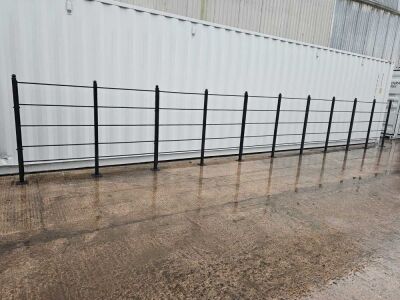 Unused 10 Meter 5 Rail Bolt Down Fencing - 3