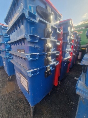 10x 1100ltr Wheelie Bins