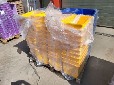 Pallet of Plastic Storage Boxes
