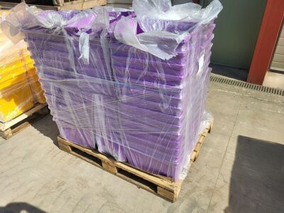 Pallet of Plastic Storage Boxes