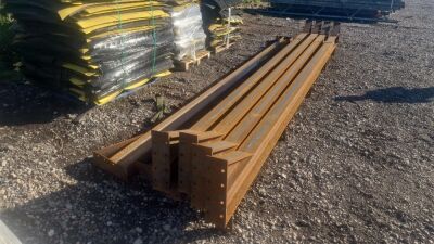 5 x Steel RSJ's c/w Drilled Mounting Plates