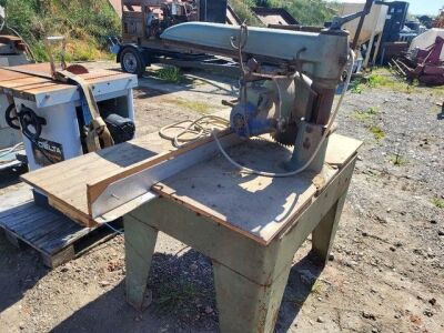 Large Vintage Wadkin Bursgreen 3 Phase Wood Chop Saw