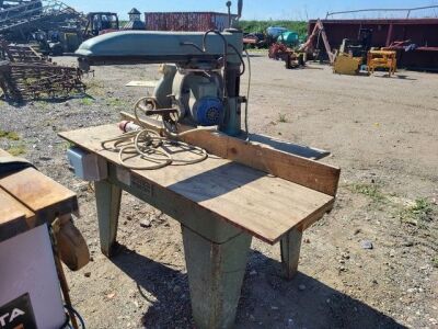 Large Vintage Wadkin Bursgreen 3 Phase Wood Chop Saw - 2