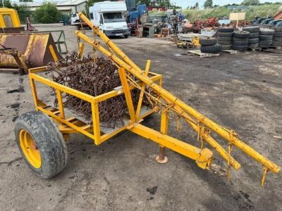 Chain Harrows in Trailer