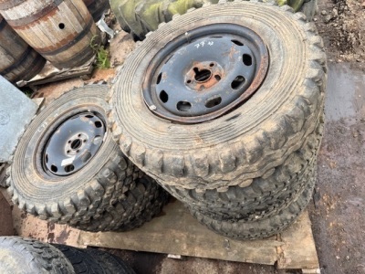 7x Steel Wheels & Tyres