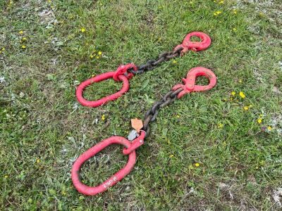 2 x Heavy Duty One Leg Lifting Chains