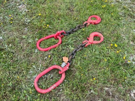 2 x Heavy Duty One Leg Lifting Chains