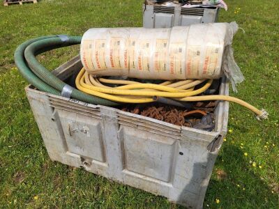 Stillage of Chains Lifting Slings, Fall Arrest equipment and Pipe