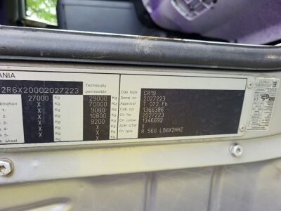 2007 Scania R560 V8 6x2 Rear Lift Hookloader - 11
