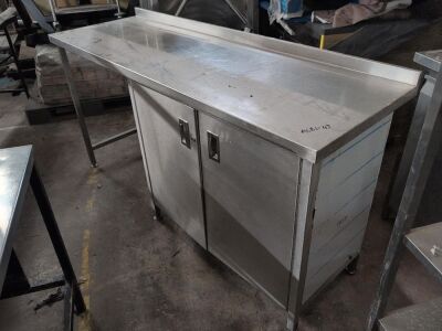 Stainless Steel Catering Worktop & Cupboard Unit