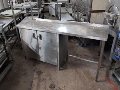Stainless Steel Catering Worktop & Cupboard Unit