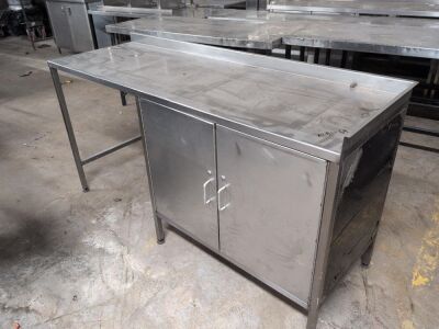 Stainless Steel Catering Worktop & Cupboard Unit