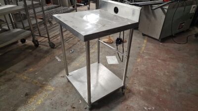 Simply Stainless Mobile Work Surface c/w 240v Electrics