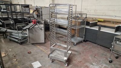 Mobile Stainless Steel Tray Rack