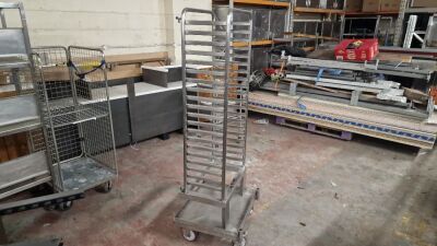 Mobile Stainless Steel Tray Rack - 3