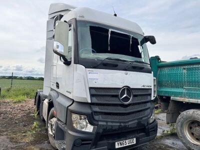 2015 Mercedes Actros 2543 6x2 Midlift Tractor Unit