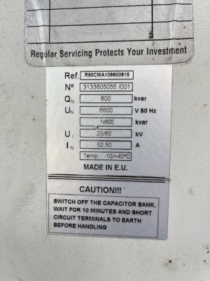 Powerfactor Correction Unit 6600V - 6