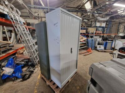 2 x Lockable Metal Storage Cabinets