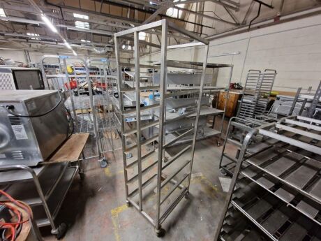 Stainless Steel Wheeled Tray Rack