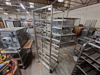 Stainless Steel Wheeled Tray Rack - 2