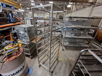 Stainless Steel Wheeled Tray Rack - 3