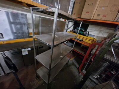 Stainless Steel Wheeled Shelving Unit