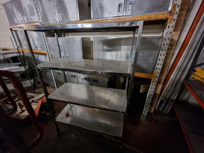 Stainless Steel Wheeled Shelving Unit - 2
