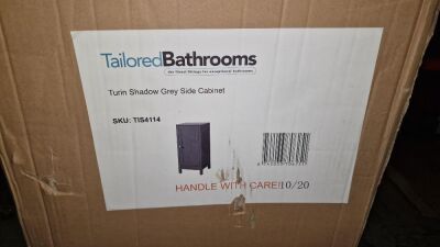 Boxed Tailored Bathrooms Turin Shadow Grey Side Cabinet