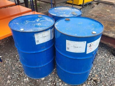 3x Empty Steel Barrels