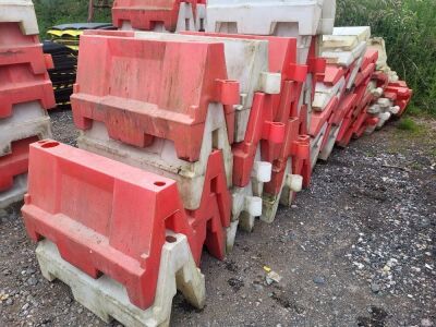 Quantity of Plastic Safety Barriers