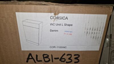 Boxed Corsica WC Unit L Shape Denim 