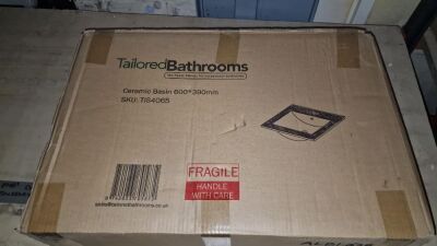 Boxed Tailored Bathrooms Ceramic Basin 600x390mm