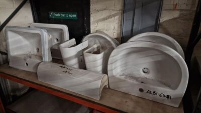 Quantity of Ceramic Basins and Pedestals