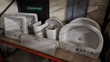 Quantity of Ceramic Basins and Pedestals
