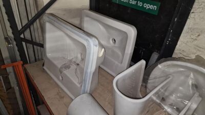 Quantity of Ceramic Basins and Pedestals - 2