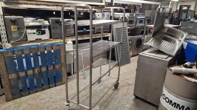 Stainless Steel Wheeled Shelf Rack