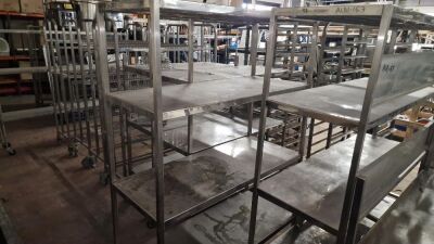 Stainless Steel Wheeled Shelving Unit
