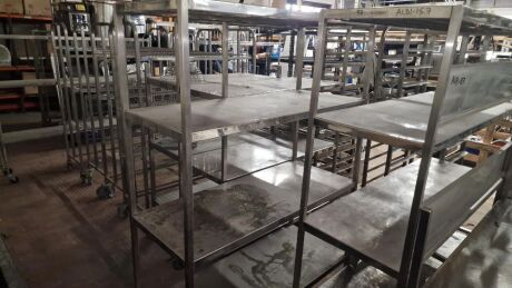 Stainless Steel Wheeled Shelving Unit