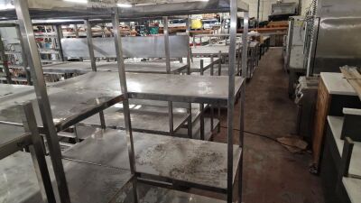 Stainless Steel Wheeled Shelving Unit - 2