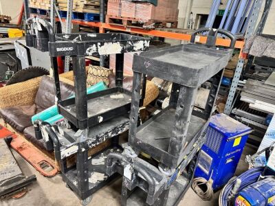 4x Plastic Picking Trolleys