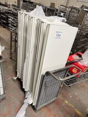 Trolley of Unused Shop Shelving