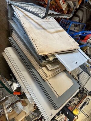 Trolley of Various Shop Shelving