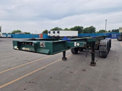 2007 Dennison Triaxle Sliding Skeletal Trailer - 2