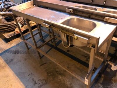 3 x Stainless Steel Free Standing Sink Units  - 2