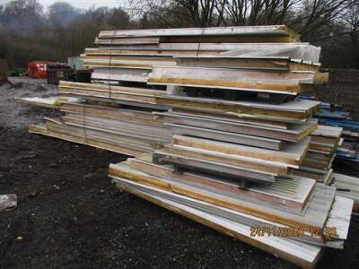 Steel Building Parts, To Include - Girders, Cross Members, Cladding + Insulated Cladding