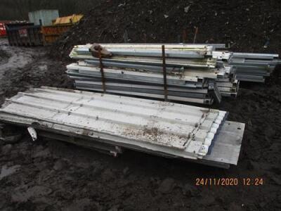 Steel Building Parts, To Include - Girders, Cross Members, Cladding + Insulated Cladding - 2